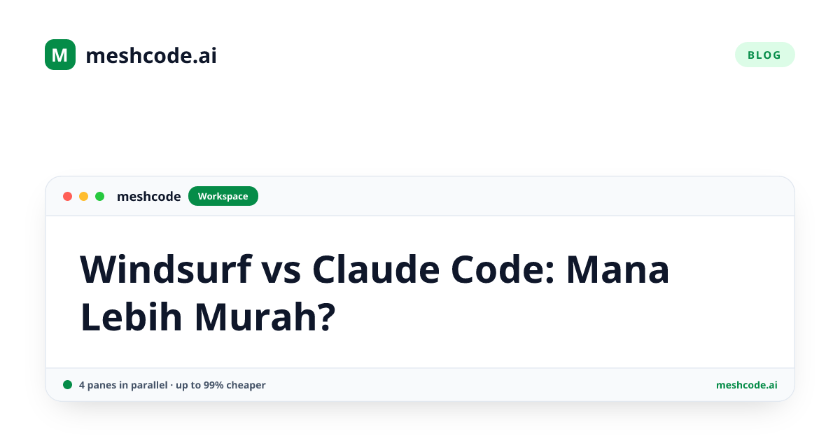 Windsurf vs Claude Code: Mana Lebih Murah?