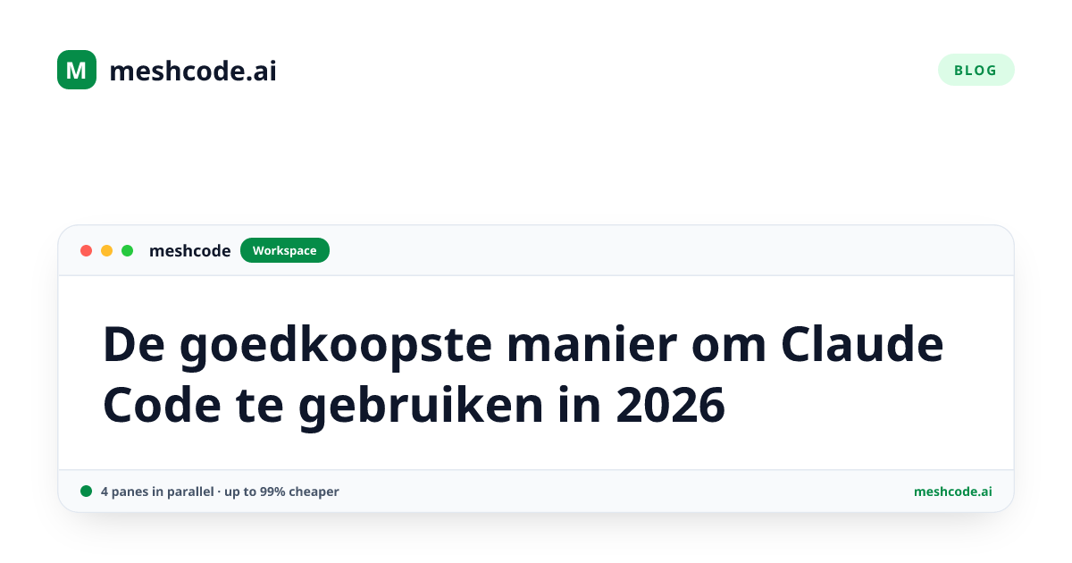 De goedkoopste manier om Claude Code te gebruiken in 2026