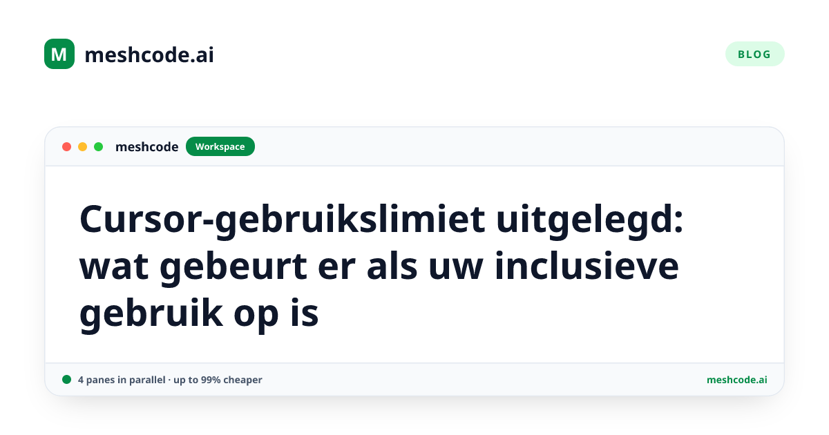 Cursor-gebruikslimiet uitgelegd: wat gebeurt er als uw inclusieve gebruik op is