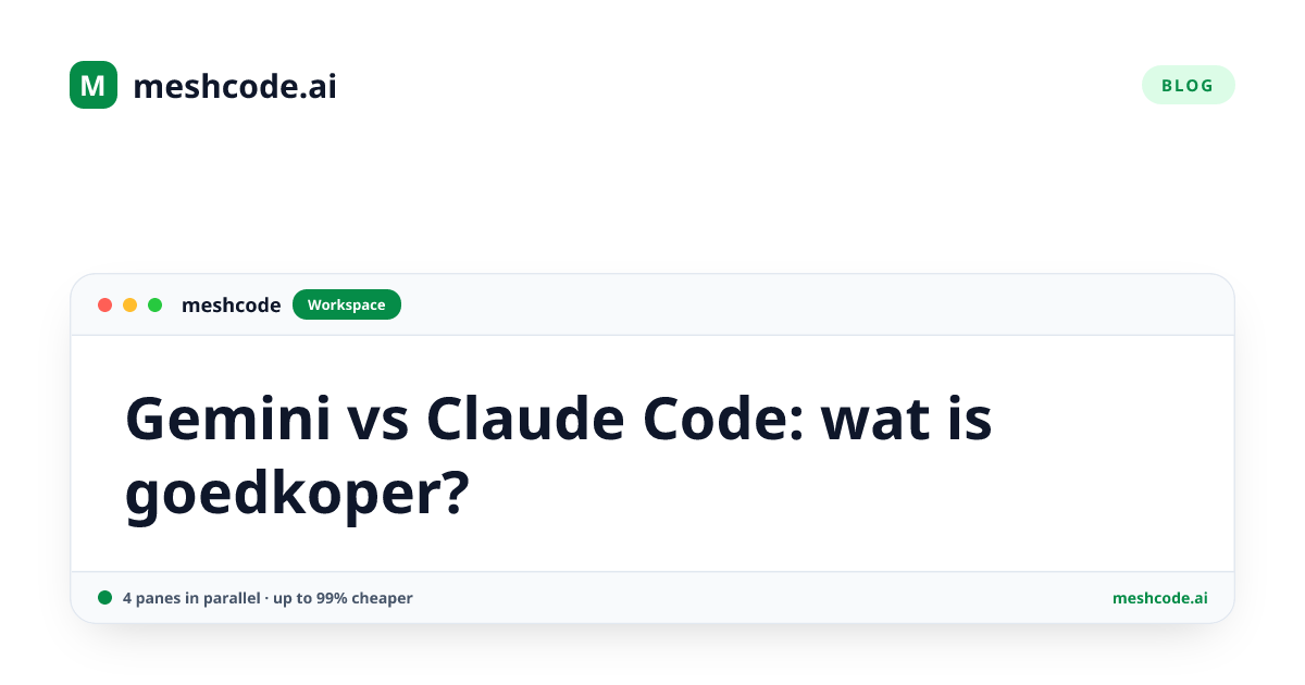 Gemini vs Claude Code: wat is goedkoper?