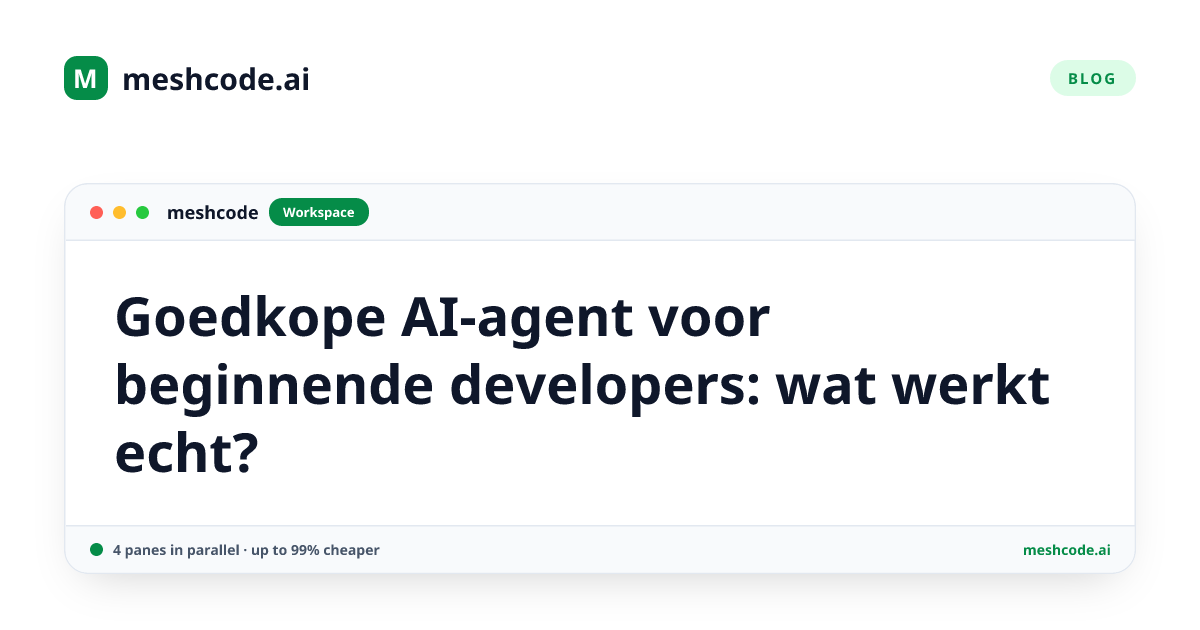 Goedkope AI-agent voor beginnende developers: wat werkt echt?
