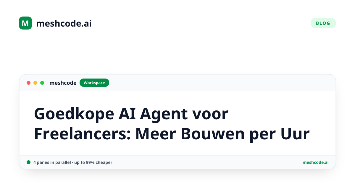 Goedkope AI Agent voor Freelancers: Meer Bouwen per Uur
