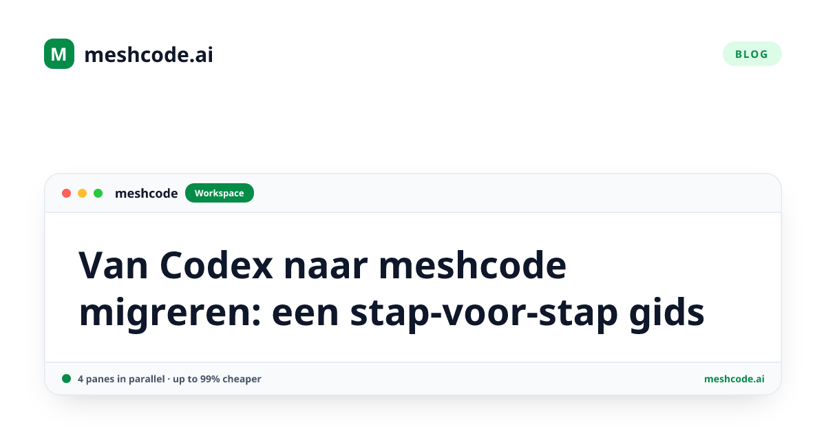 Van Codex naar meshcode migreren: een stap-voor-stap gids