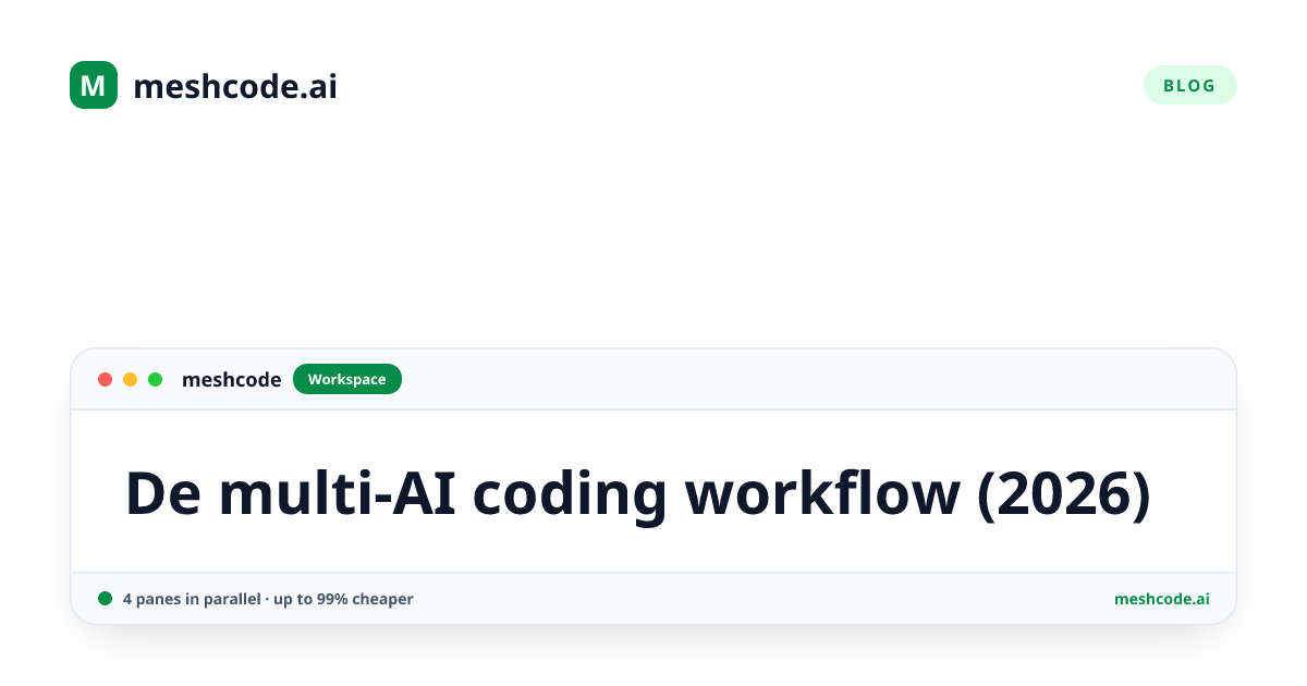 De multi-AI coding workflow (2026)