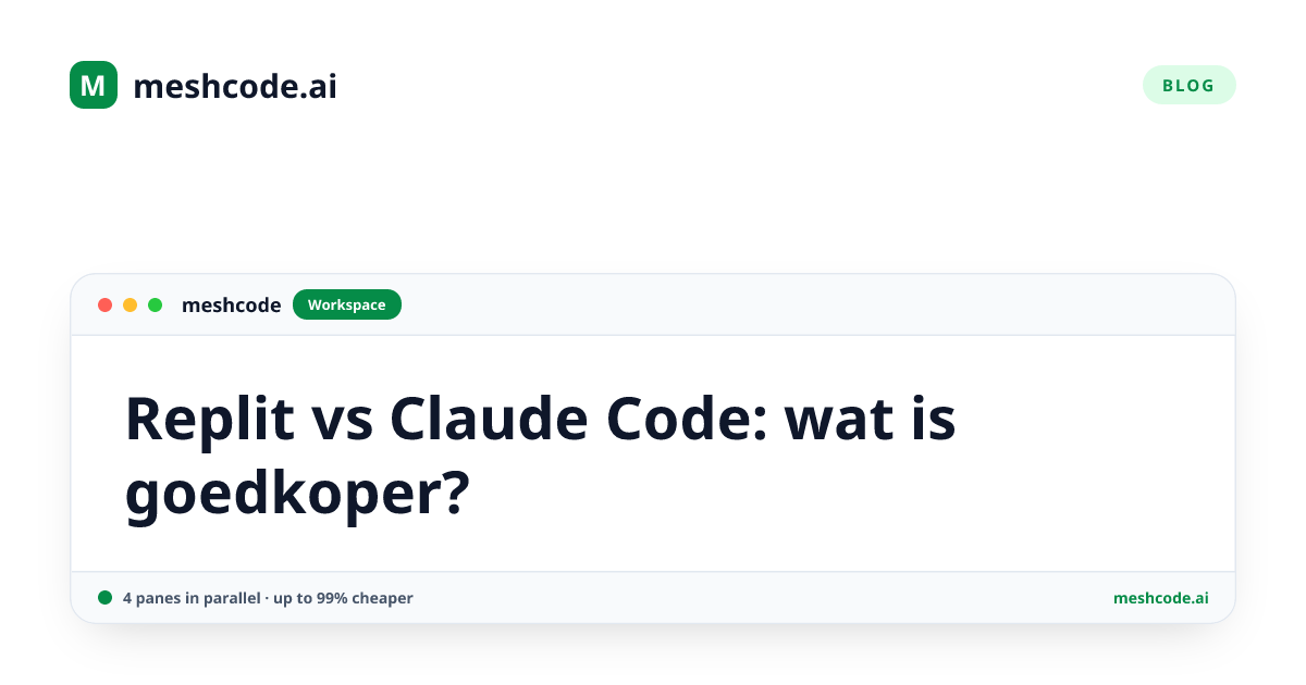 Replit vs Claude Code: wat is goedkoper?