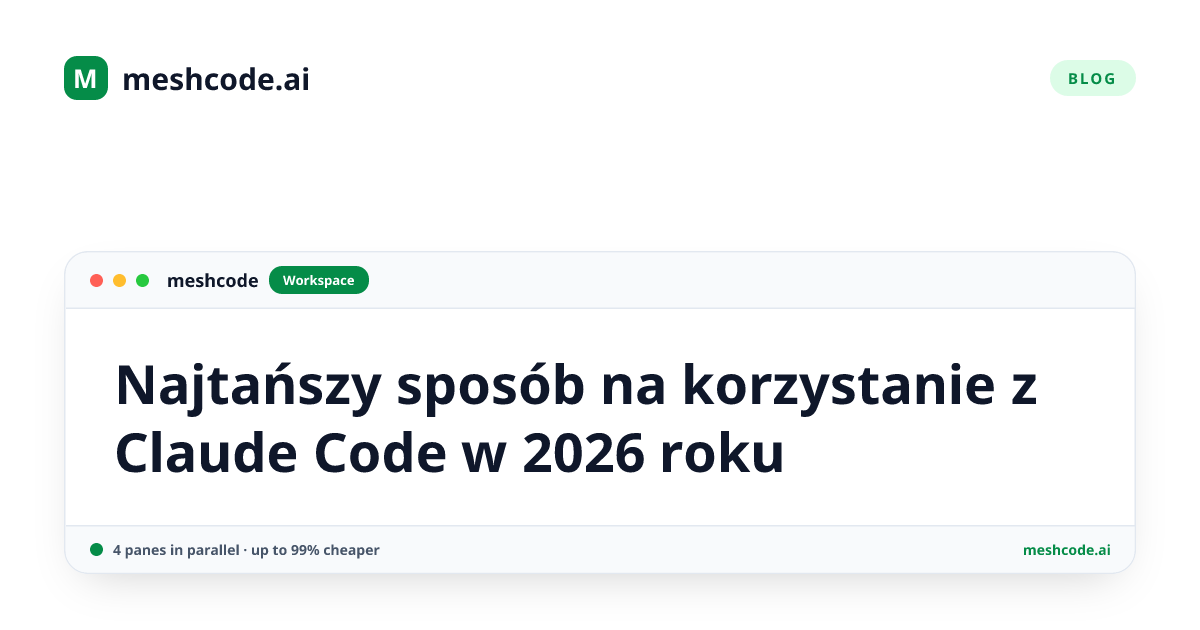 Najtańszy sposób na korzystanie z Claude Code w 2026 roku