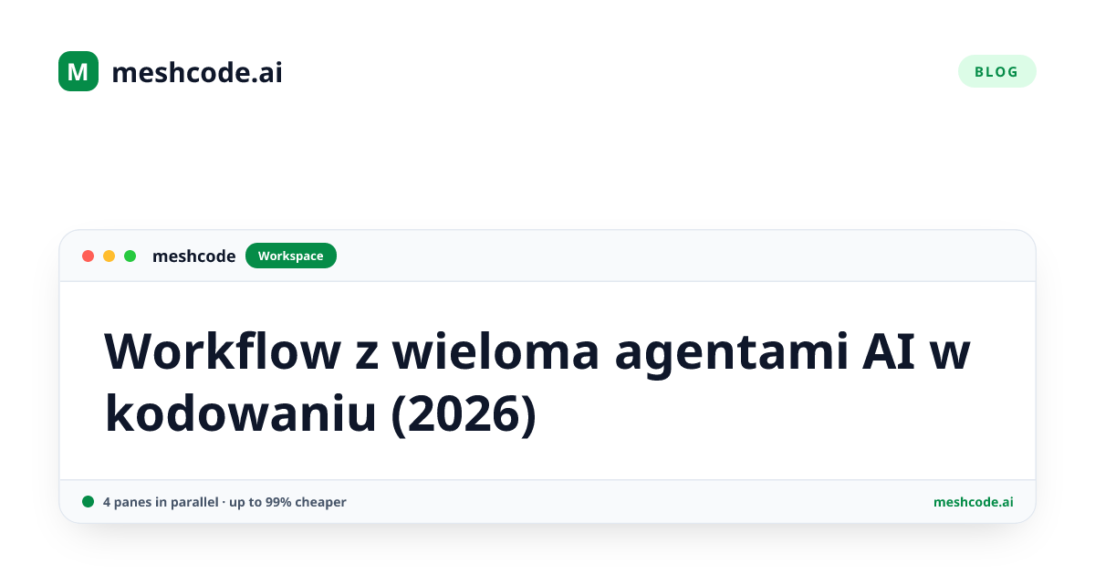 Workflow z wieloma agentami AI w kodowaniu (2026)