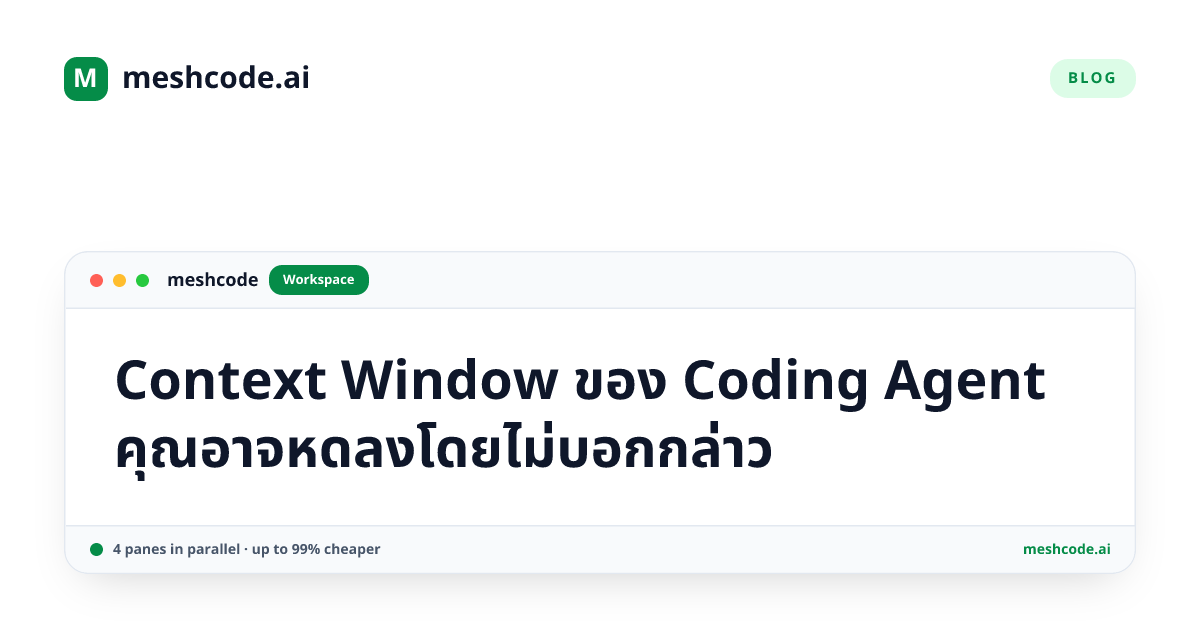 Context Window ของ Coding Agent คุณอาจหดลงโดยไม่บอกกล่าว