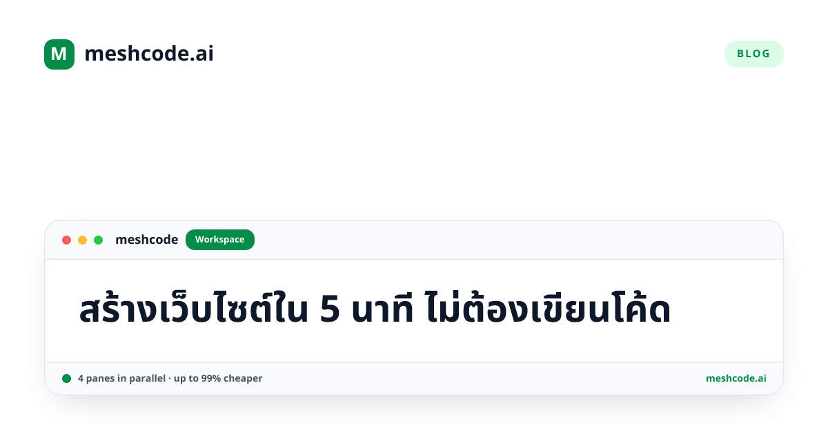 สร้างเว็บไซต์ใน 5 นาที ไม่ต้องเขียนโค้ด
