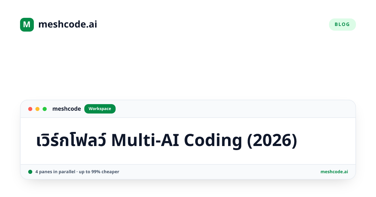 เวิร์กโฟลว์ Multi-AI Coding (2026)