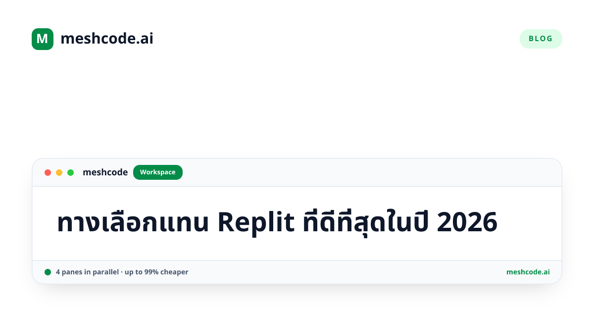 ทางเลือกแทน Replit ที่ดีที่สุดในปี 2026