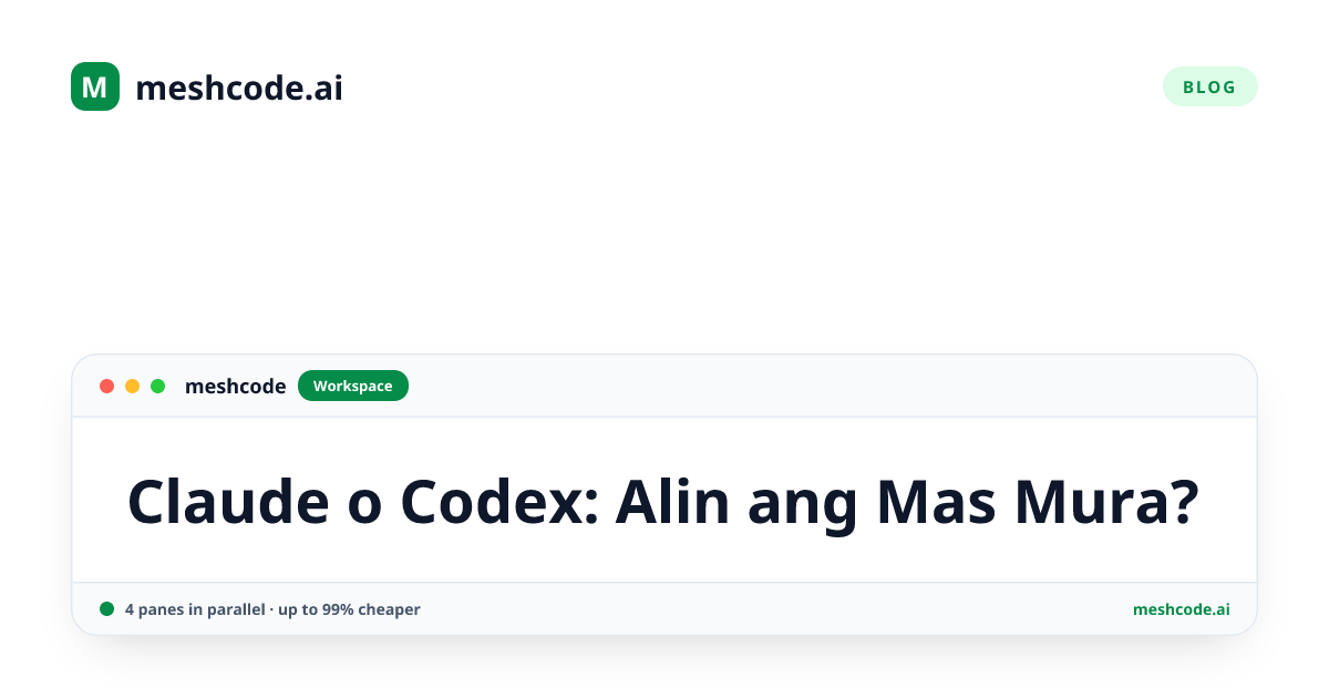 Claude o Codex: Alin ang Mas Mura?