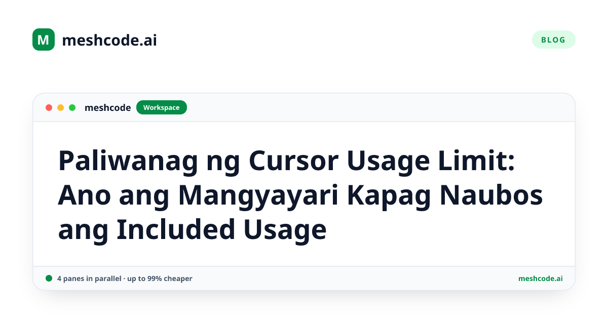 Paliwanag ng Cursor Usage Limit: Ano ang Mangyayari Kapag Naubos ang Included Usage