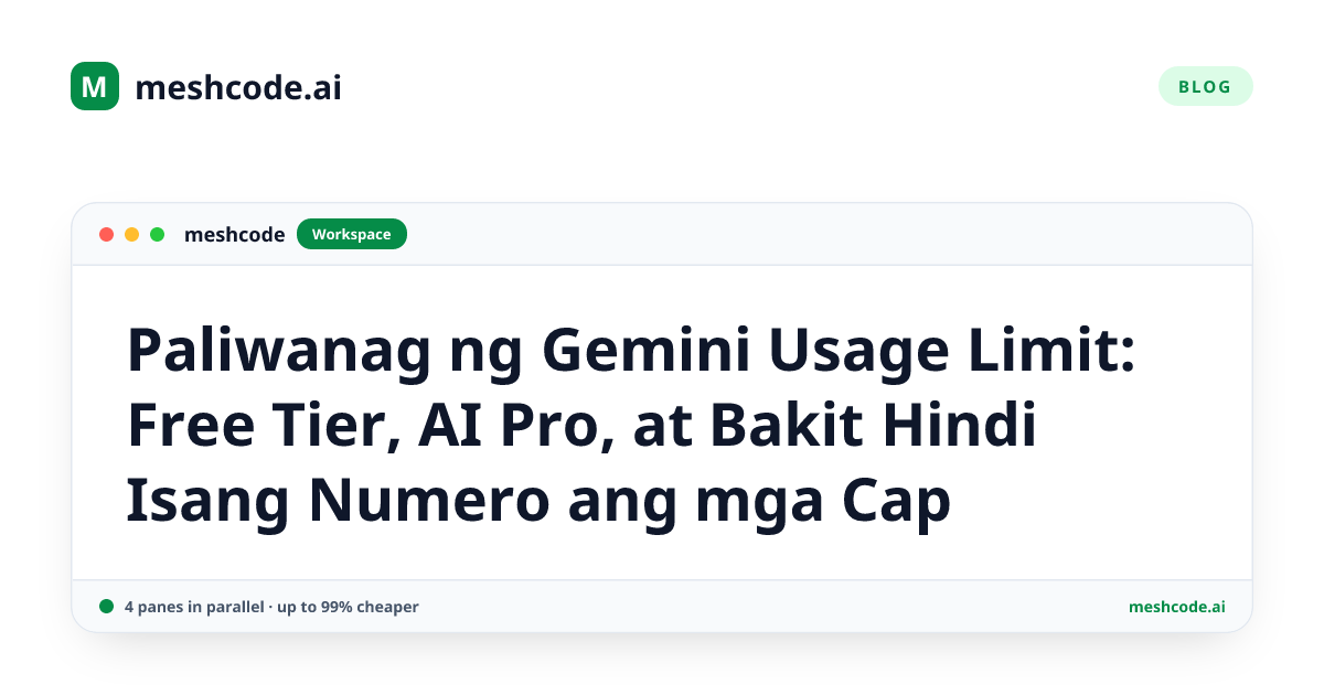 Paliwanag ng Gemini Usage Limit: Free Tier, AI Pro, at Bakit Hindi Isang Numero ang mga Cap