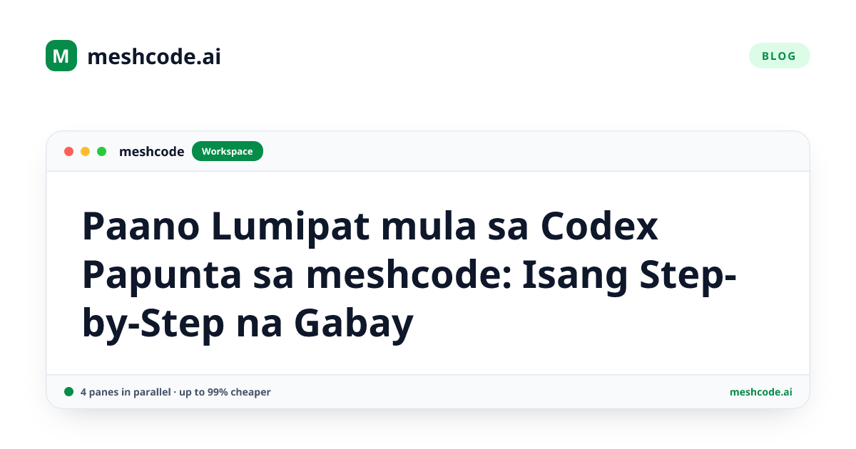 Paano Lumipat mula sa Codex Papunta sa meshcode: Isang Step-by-Step na Gabay