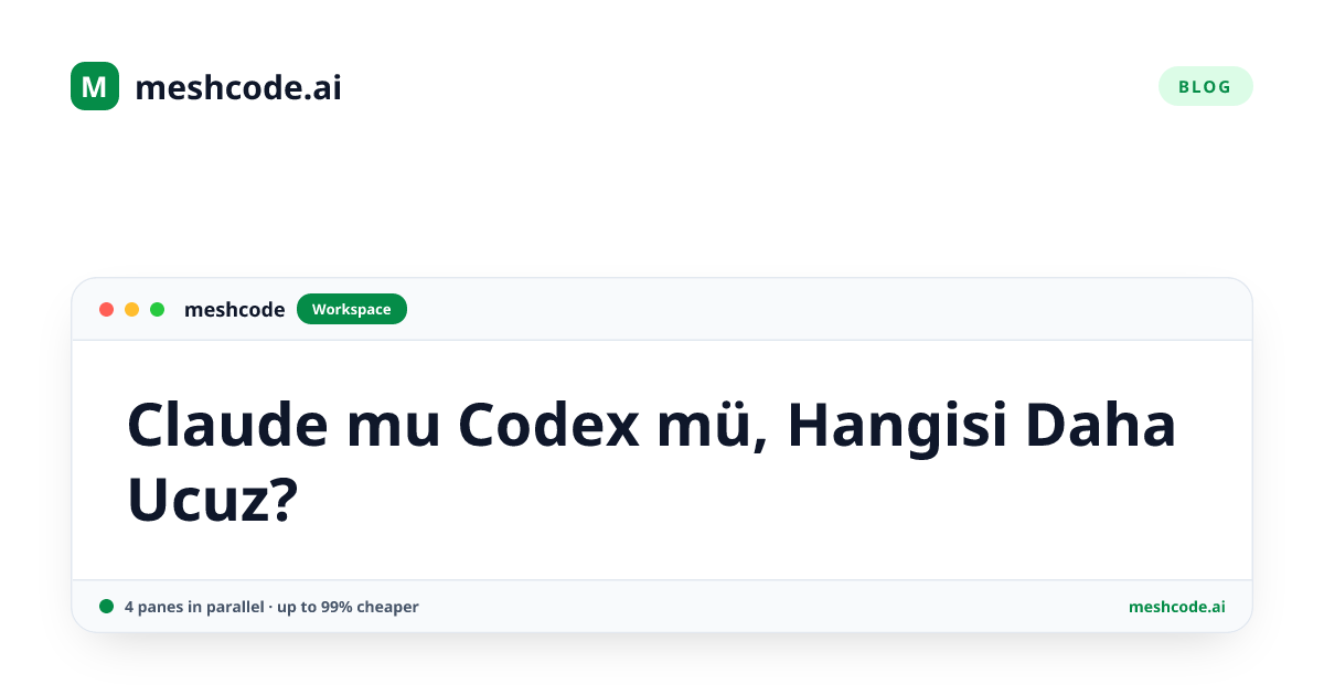 Claude mu Codex mü, Hangisi Daha Ucuz?