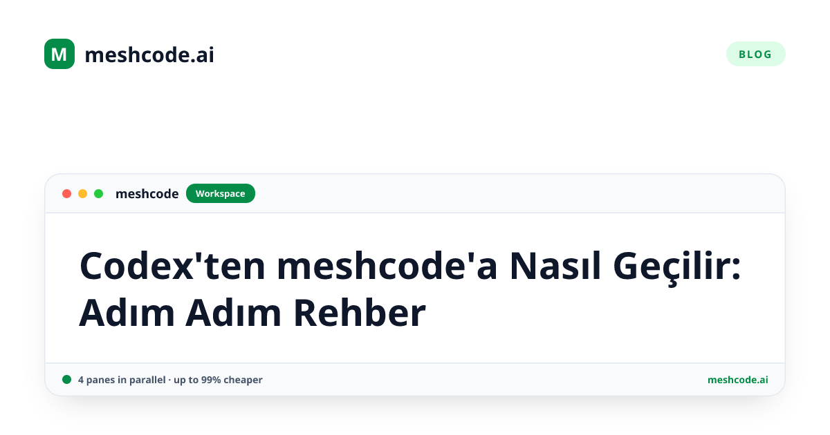 Codex'ten meshcode'a Nasıl Geçilir: Adım Adım Rehber
