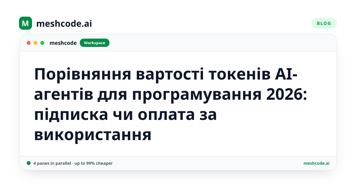 Порівняння вартості токенів AI-агентів для програмування 2026: підписка чи оплата за використання