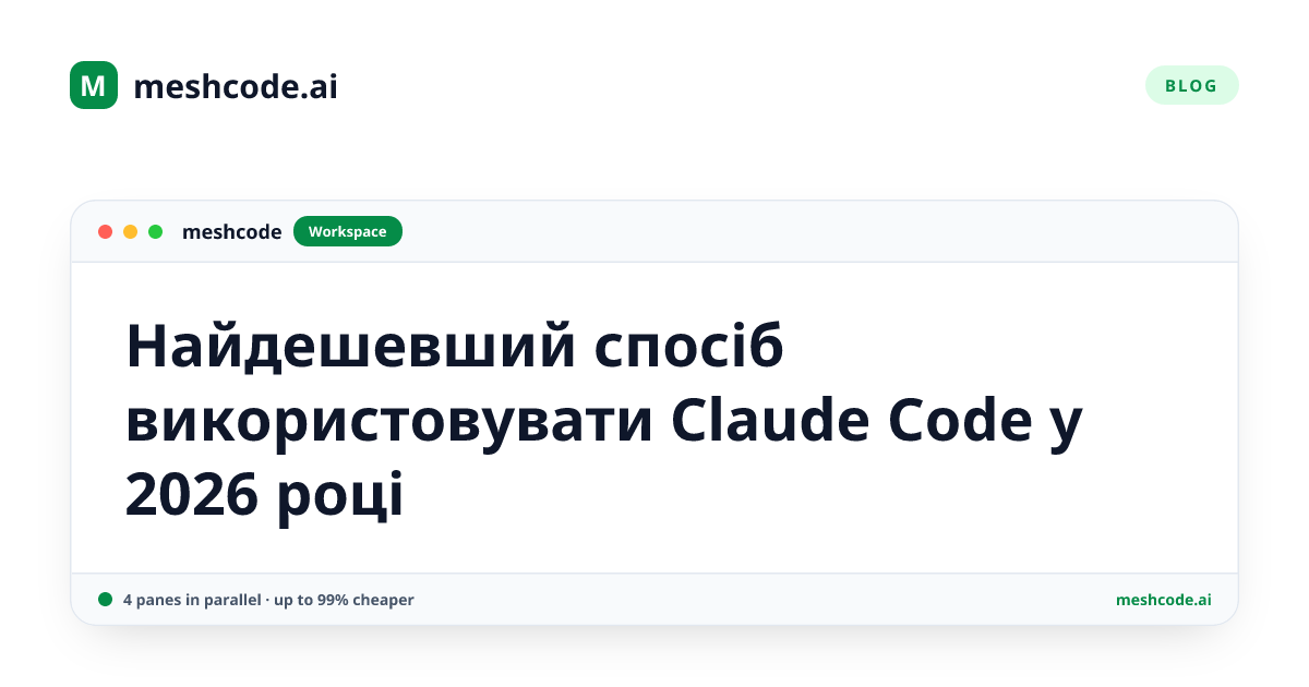 Найдешевший спосіб використовувати Claude Code у 2026 році