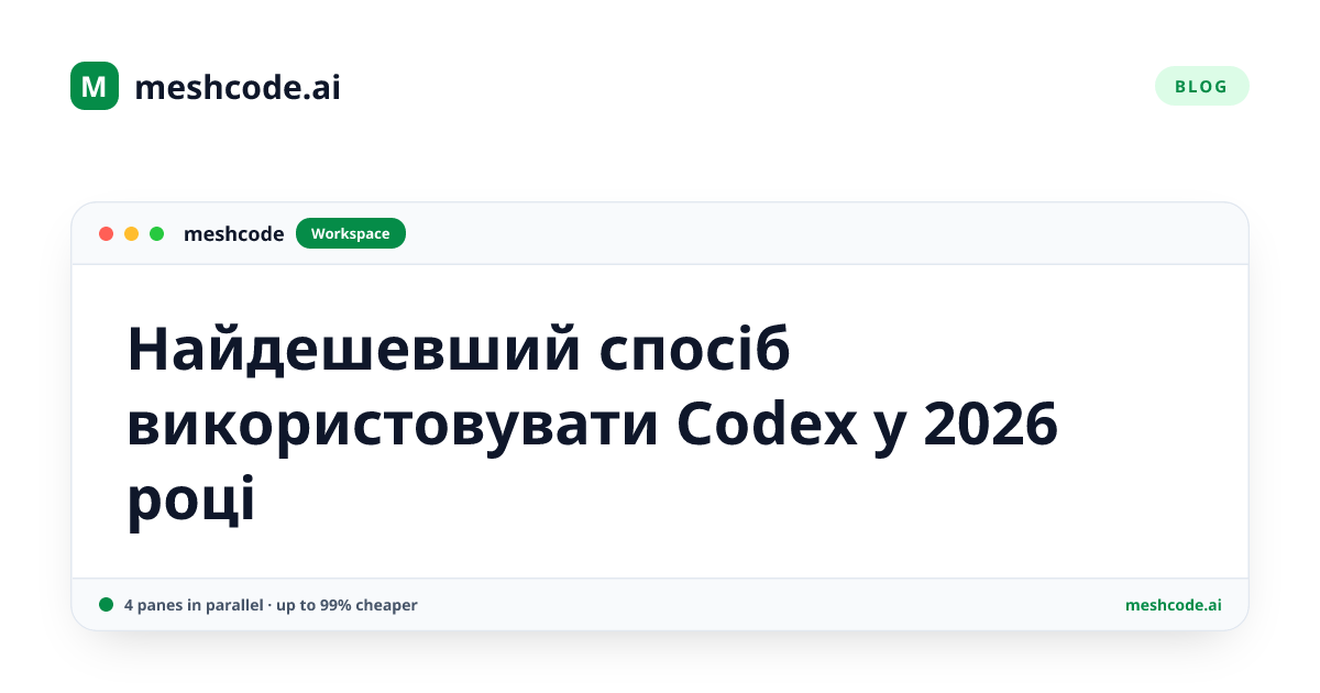 Найдешевший спосіб використовувати Codex у 2026 році