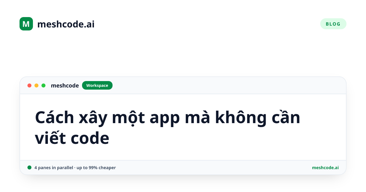 Cách xây một app mà không cần viết code