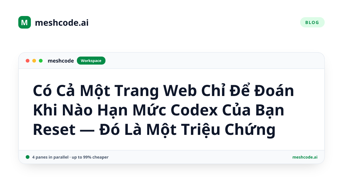 Có Cả Một Trang Web Chỉ Để Đoán Khi Nào Hạn Mức Codex Của Bạn Reset — Đó Là Một Triệu Chứng