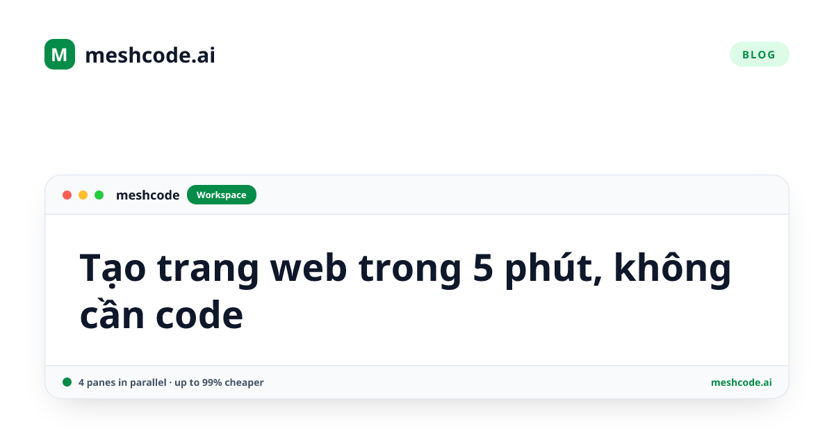 Tạo trang web trong 5 phút, không cần code