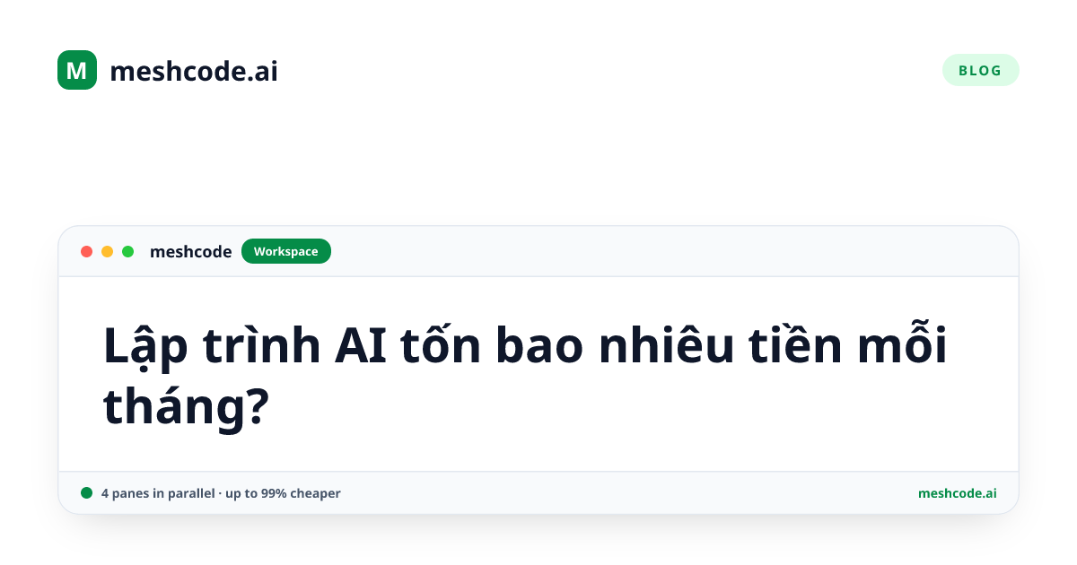Lập trình AI tốn bao nhiêu tiền mỗi tháng?