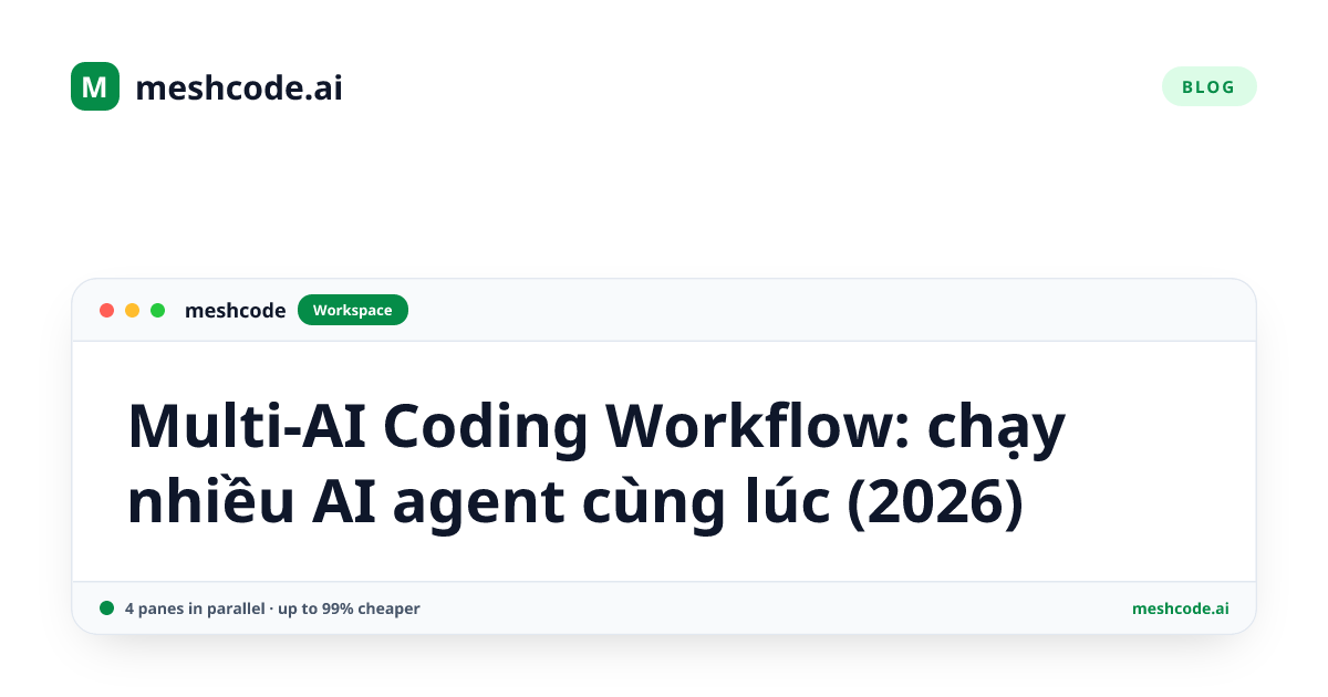 Multi-AI Coding Workflow: chạy nhiều AI agent cùng lúc (2026)