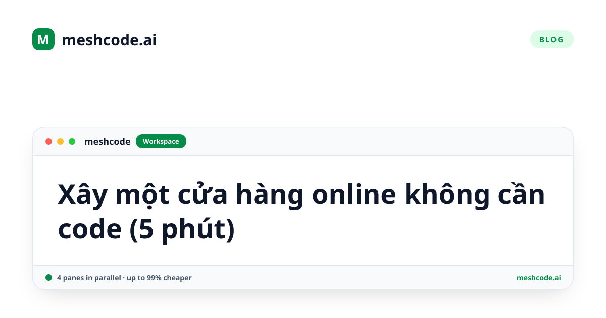 Xây một cửa hàng online không cần code (5 phút)