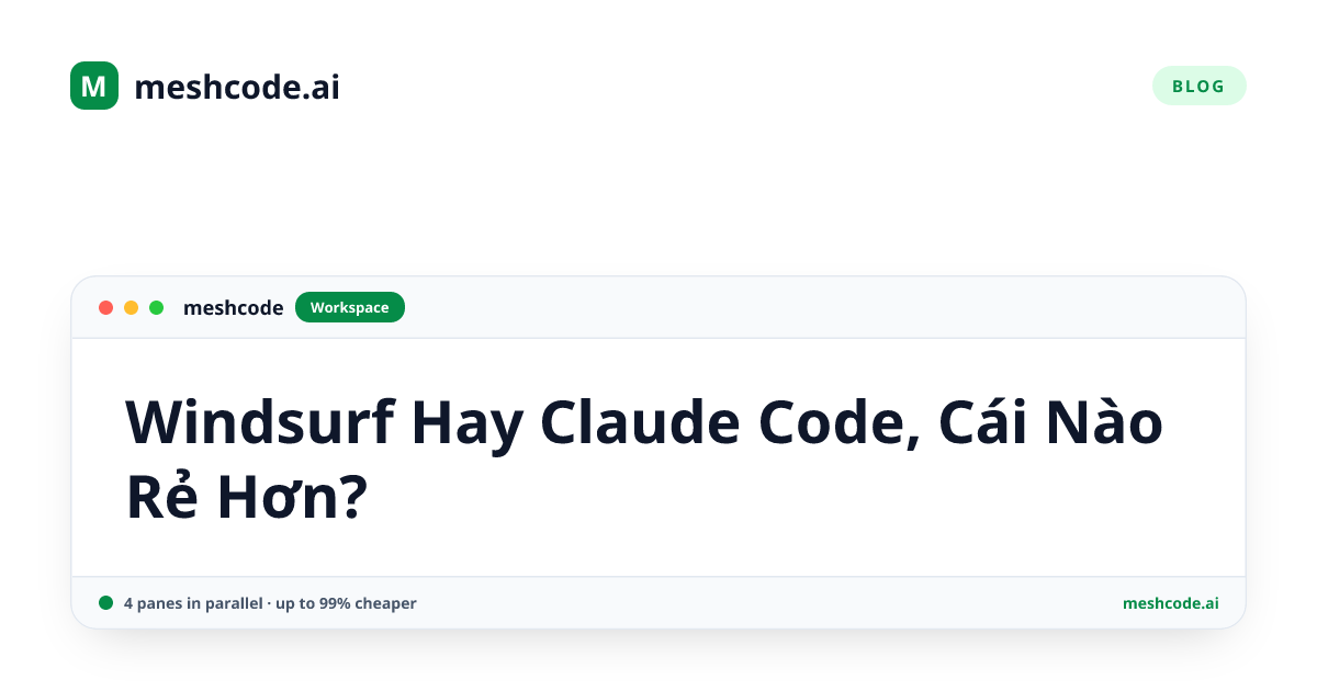 Windsurf Hay Claude Code, Cái Nào Rẻ Hơn?