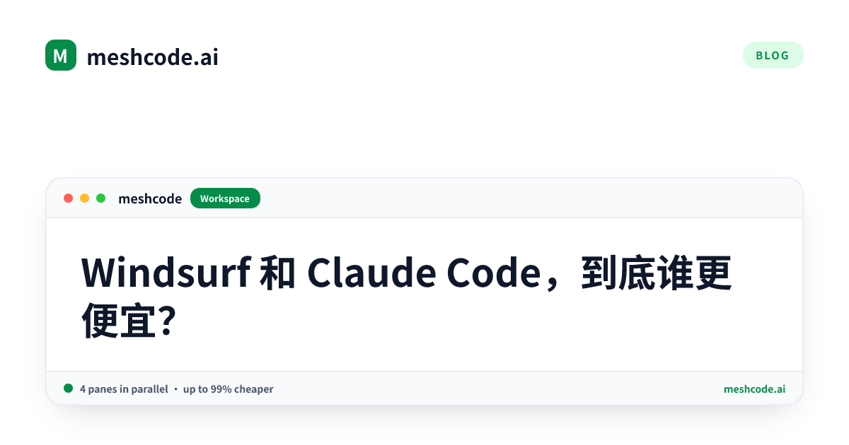 Windsurf 和 Claude Code，到底谁更便宜？